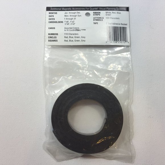 Quartet Magnetic Tape Roll White 7' Adhesive Backed Stick On Office Classroom Ho - Picture 3 of 4